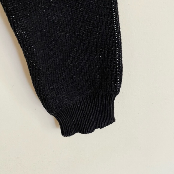 BP Nordstrom Yin Yang Checkered Black White Cropped Crew Sweater Women’s Medium - Picture 4 of 8